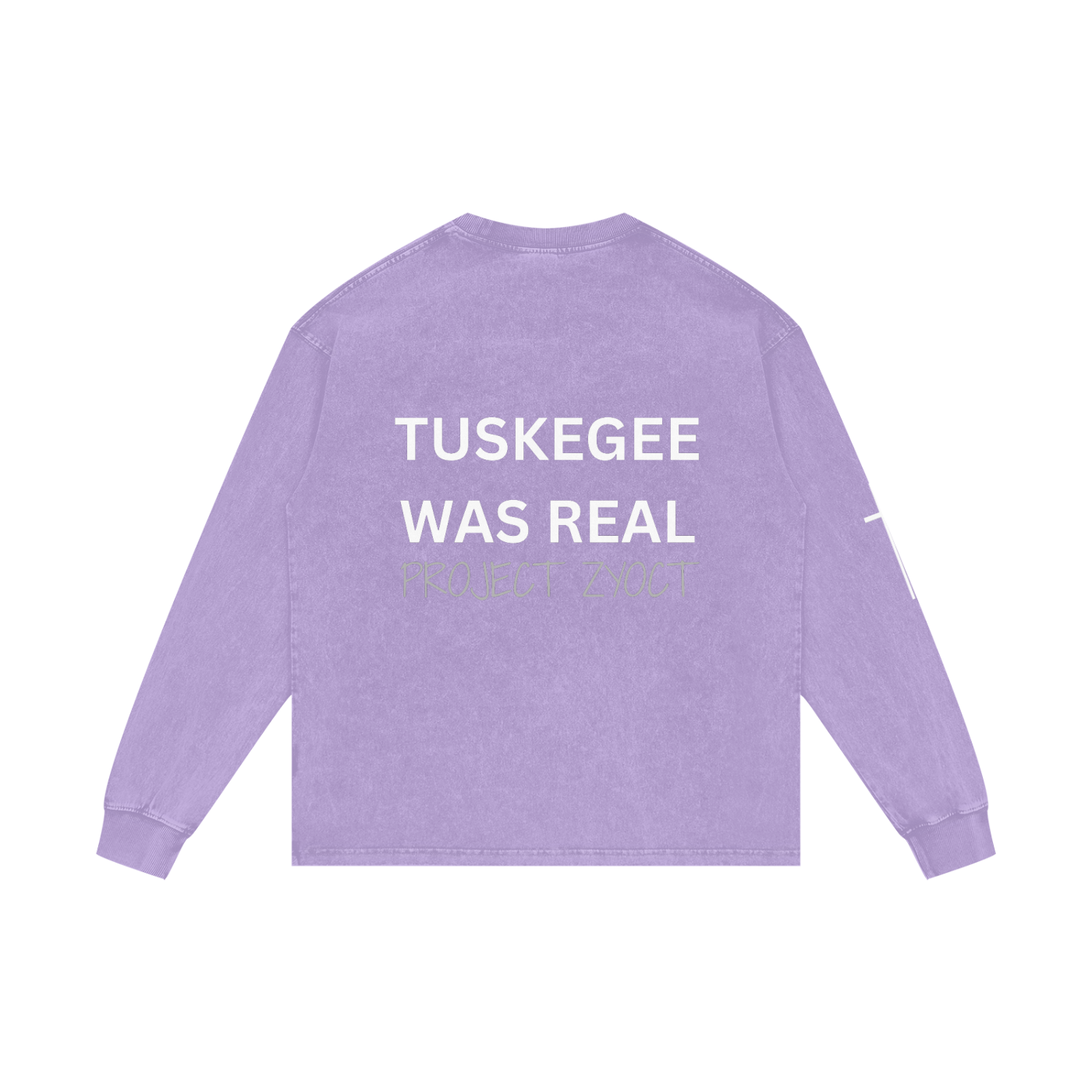 "Tuskegee Was Real" Acid Wash Long Sleeve