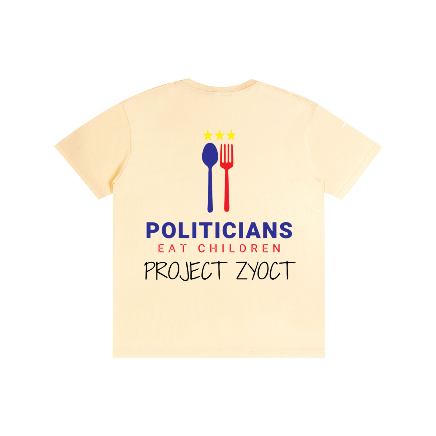 "Politicians Eat Children" Cotton T-Shirt 2.0