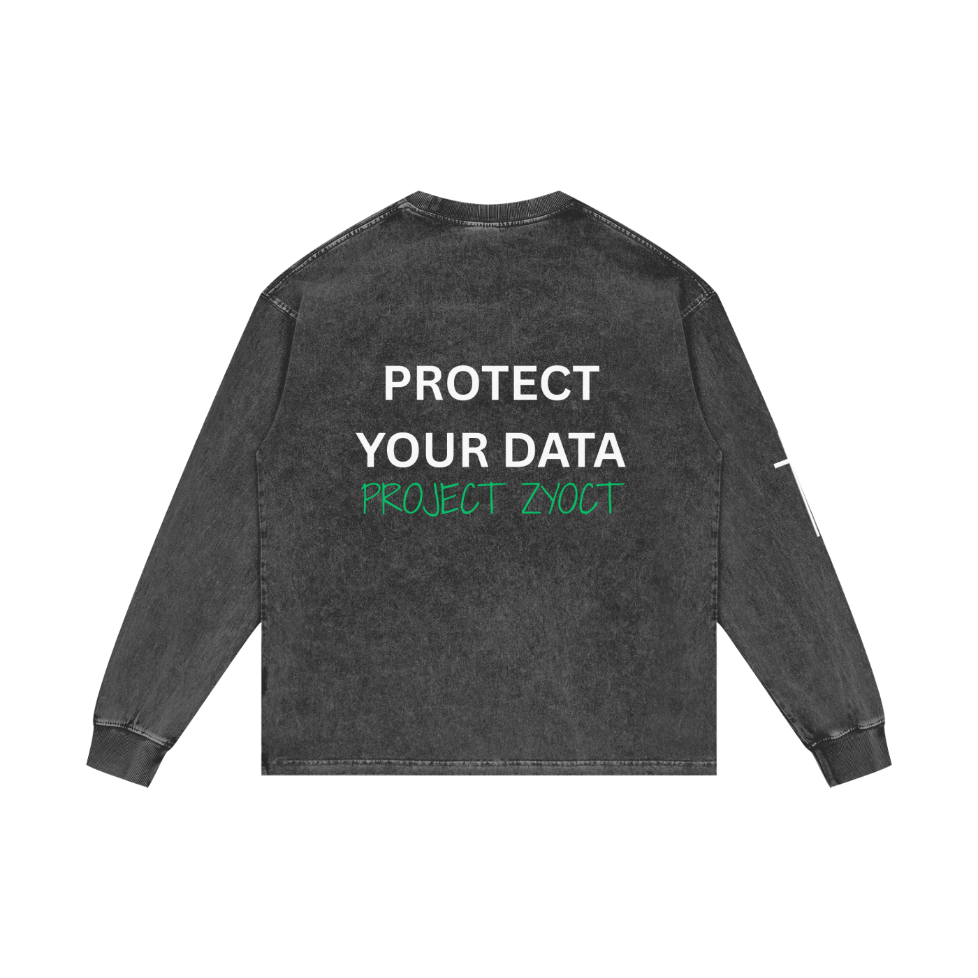 "Protect Your Data" Acid Wash Long Sleeve