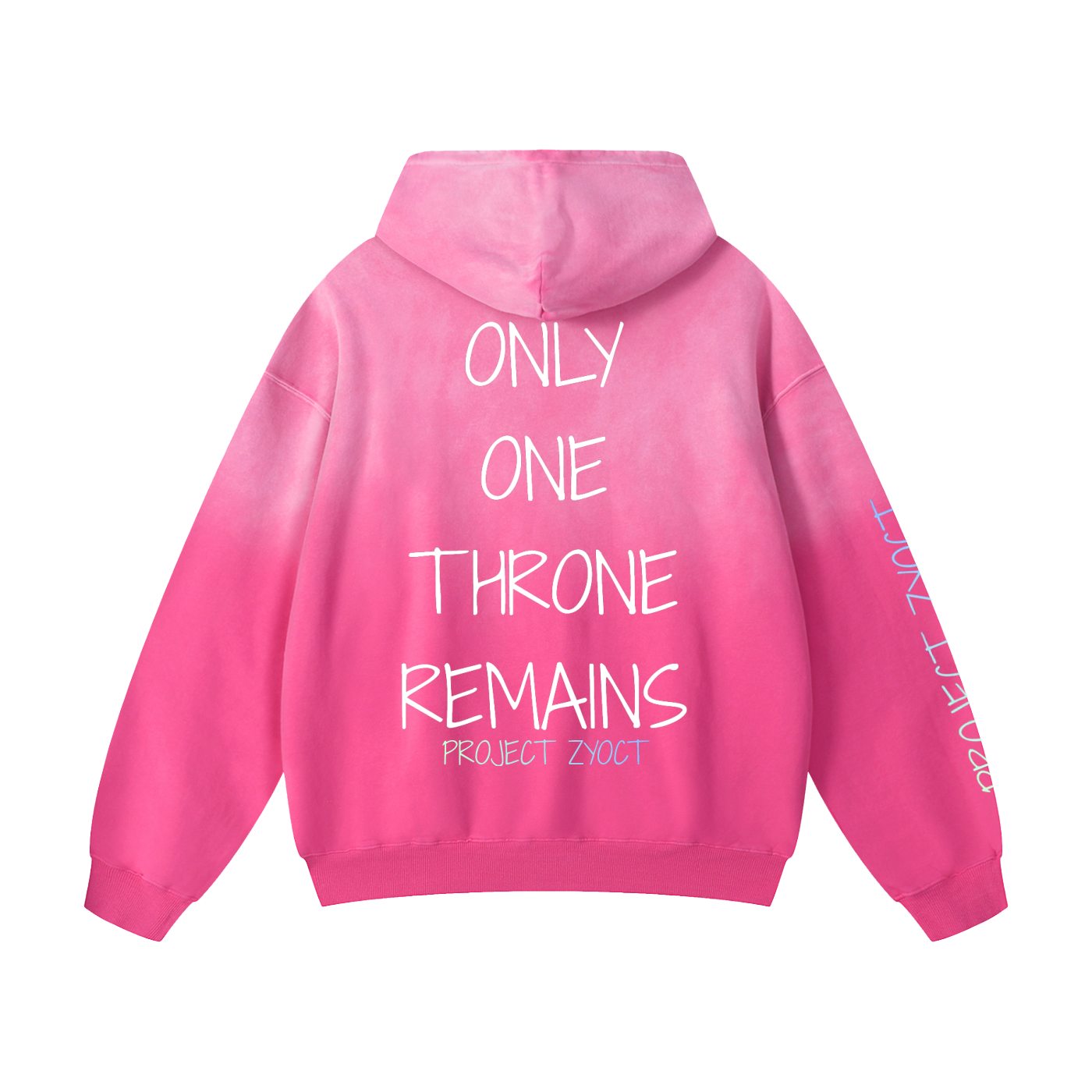 "ONLY ONE THRONE REMAINS" Heavyweight Sunfade Oversized Hoodie