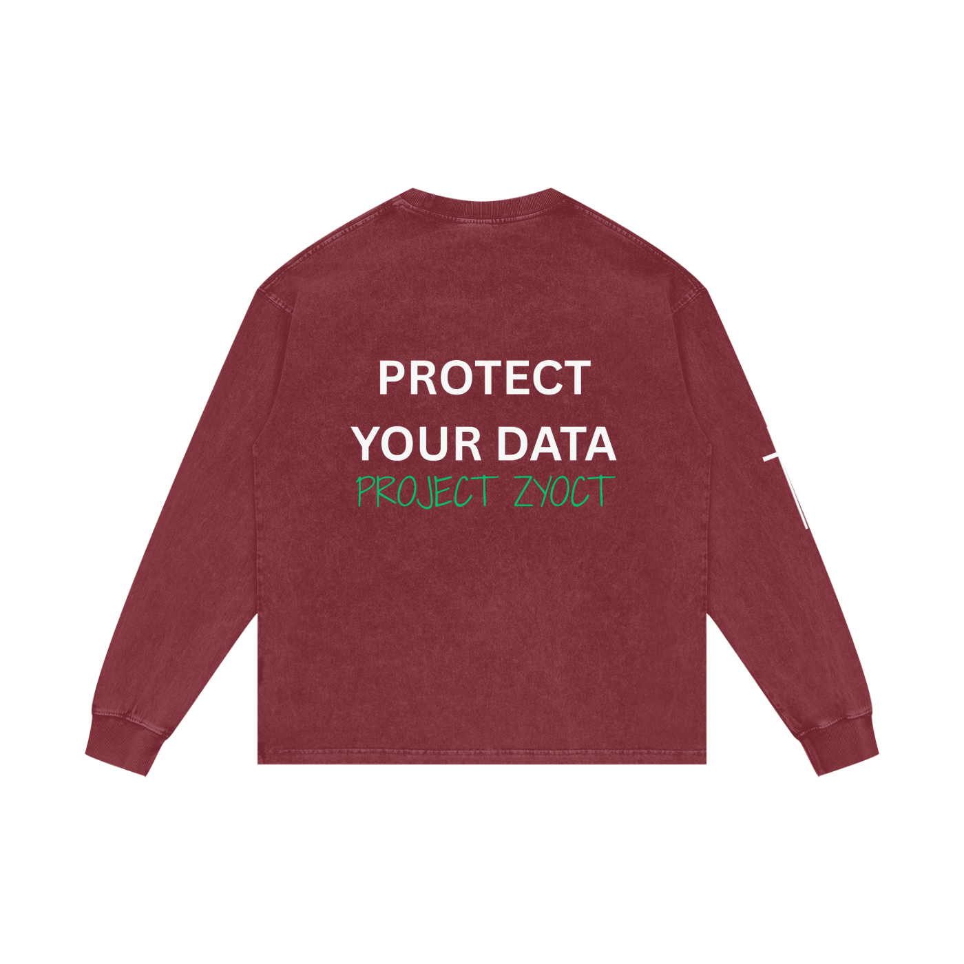 "Protect Your Data" Acid Wash Long Sleeve