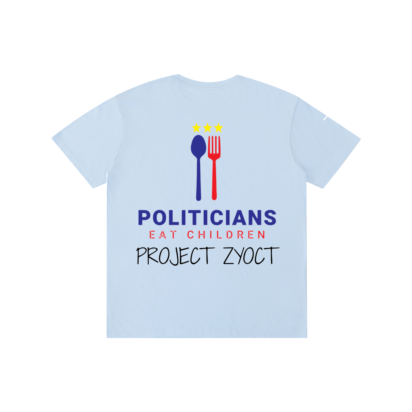 "Politicians Eat Children" Cotton T-Shirt 2.0