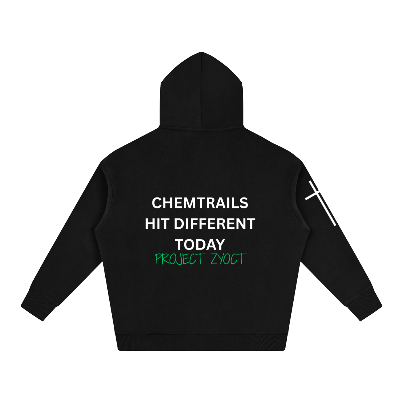 "Chemtrails Hit Different Today" Oversize Hoodie
