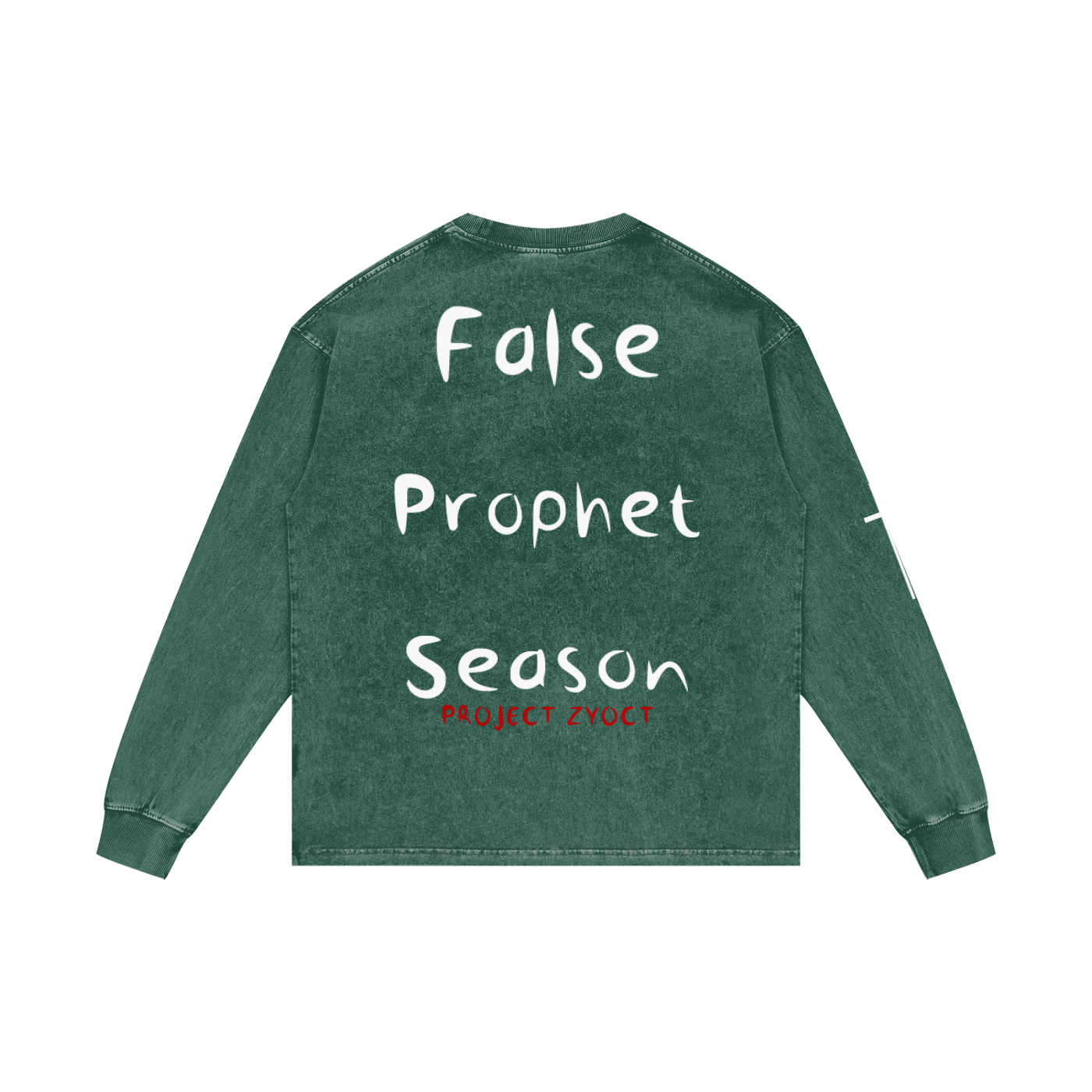 "False Prophet Season" Acid Wash Long Sleeve