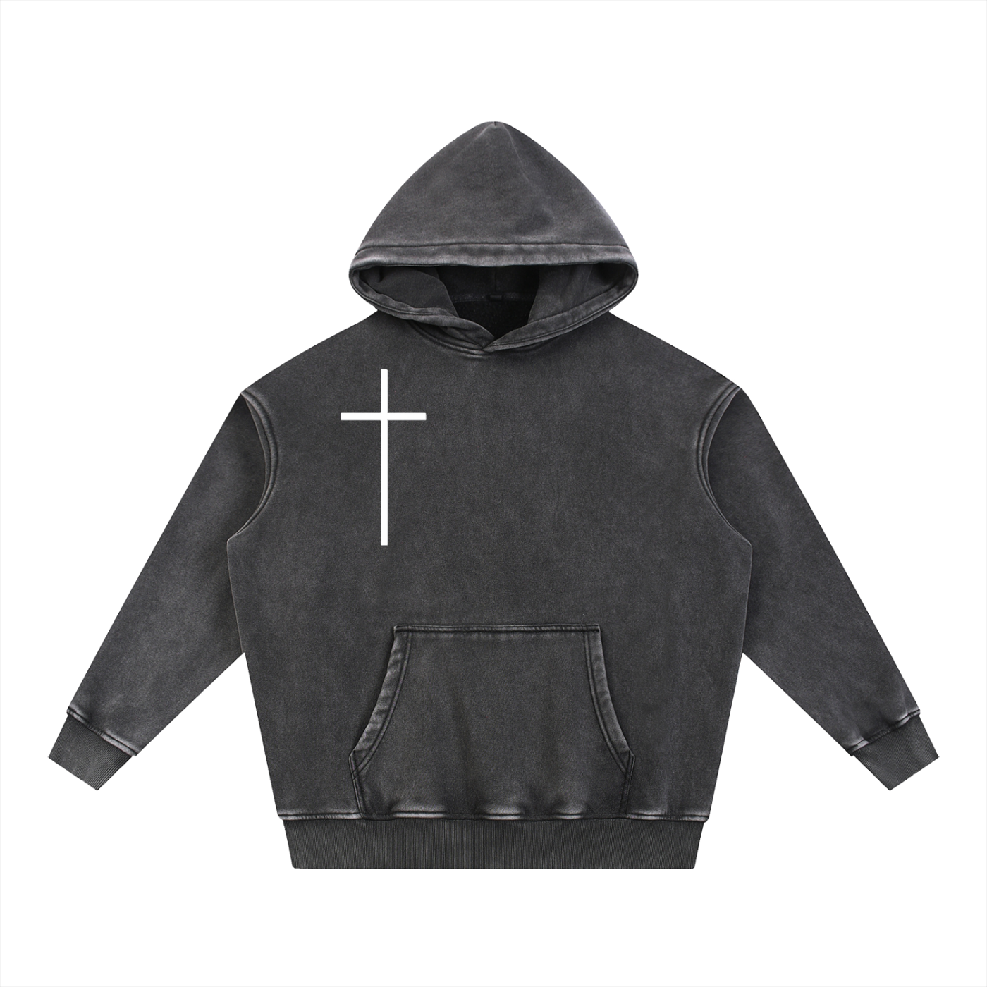 "Chemtrails Hit Different Today" Snow Wash Oversize Hoodie