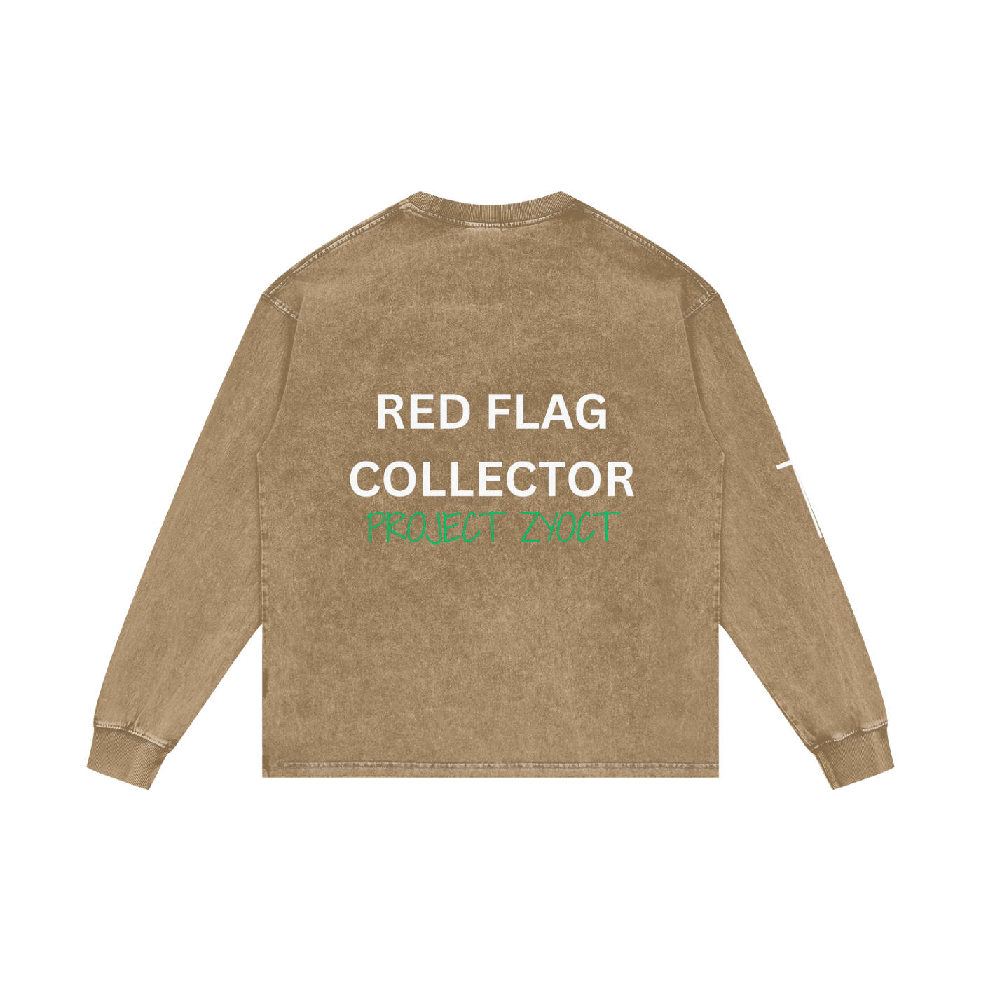 "Red Flag Collector" Acid Wash Long Sleeve