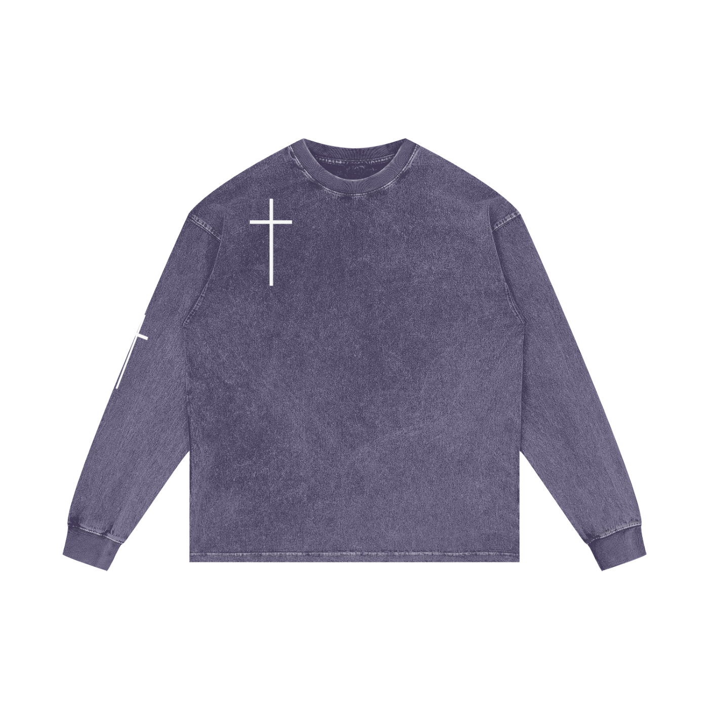 "Pigeons Report Back" Acid Wash Long Sleeve