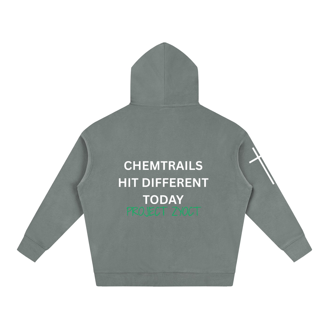 "Chemtrails Hit Different Today" Oversize Hoodie