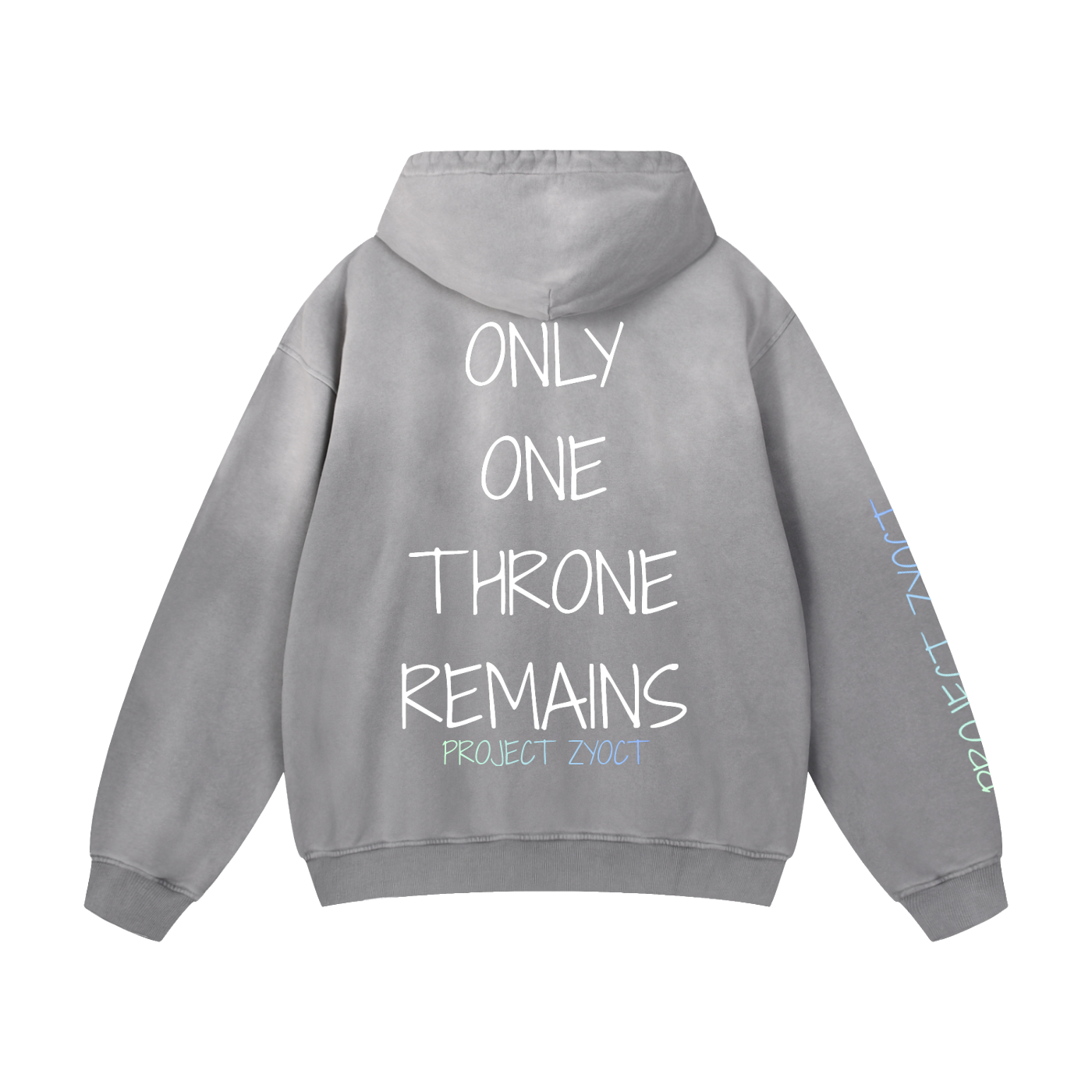 "ONLY ONE THRONE REMAINS" Heavyweight Sunfade Oversized Hoodie