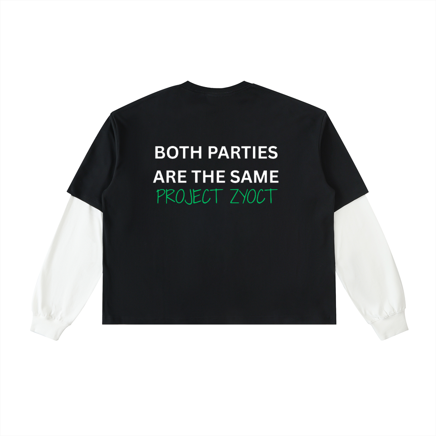 "Both Parties Are the Same" Layered Shirt