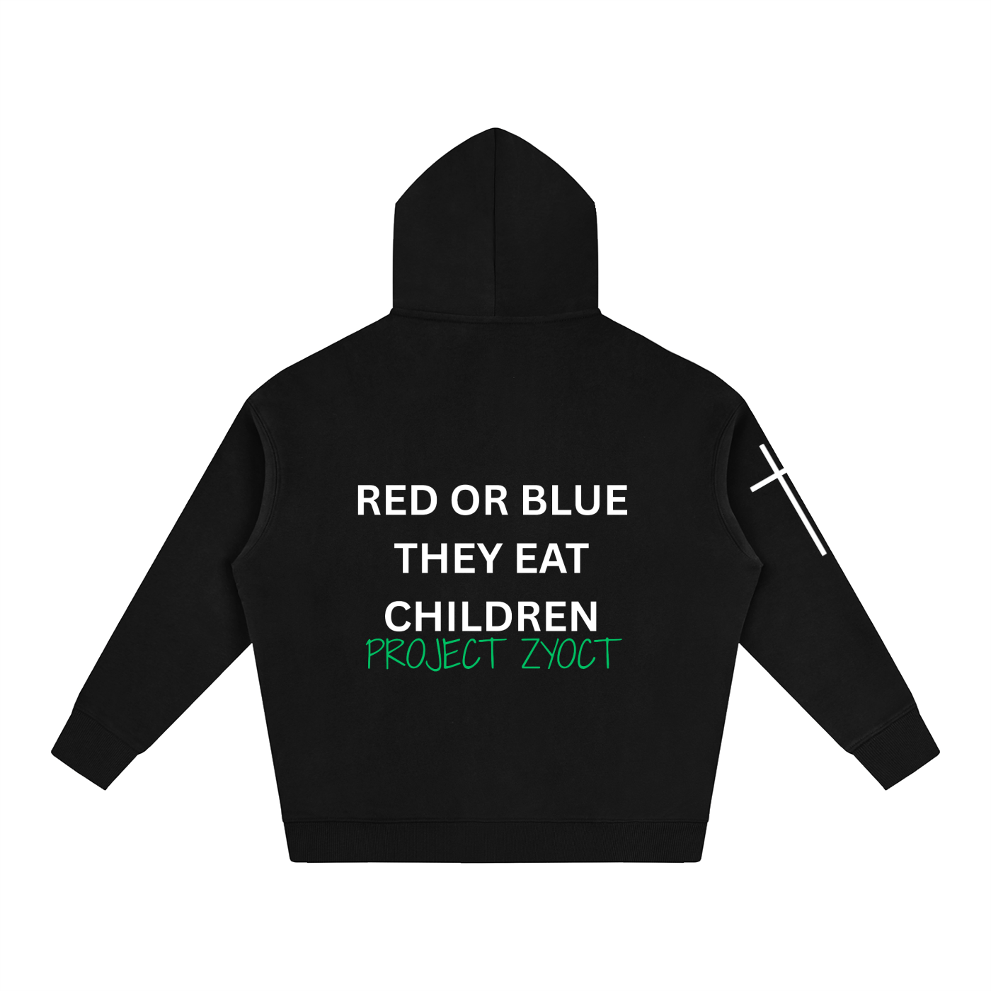 "Red or Blue They Eat Children" Oversize Hoodie