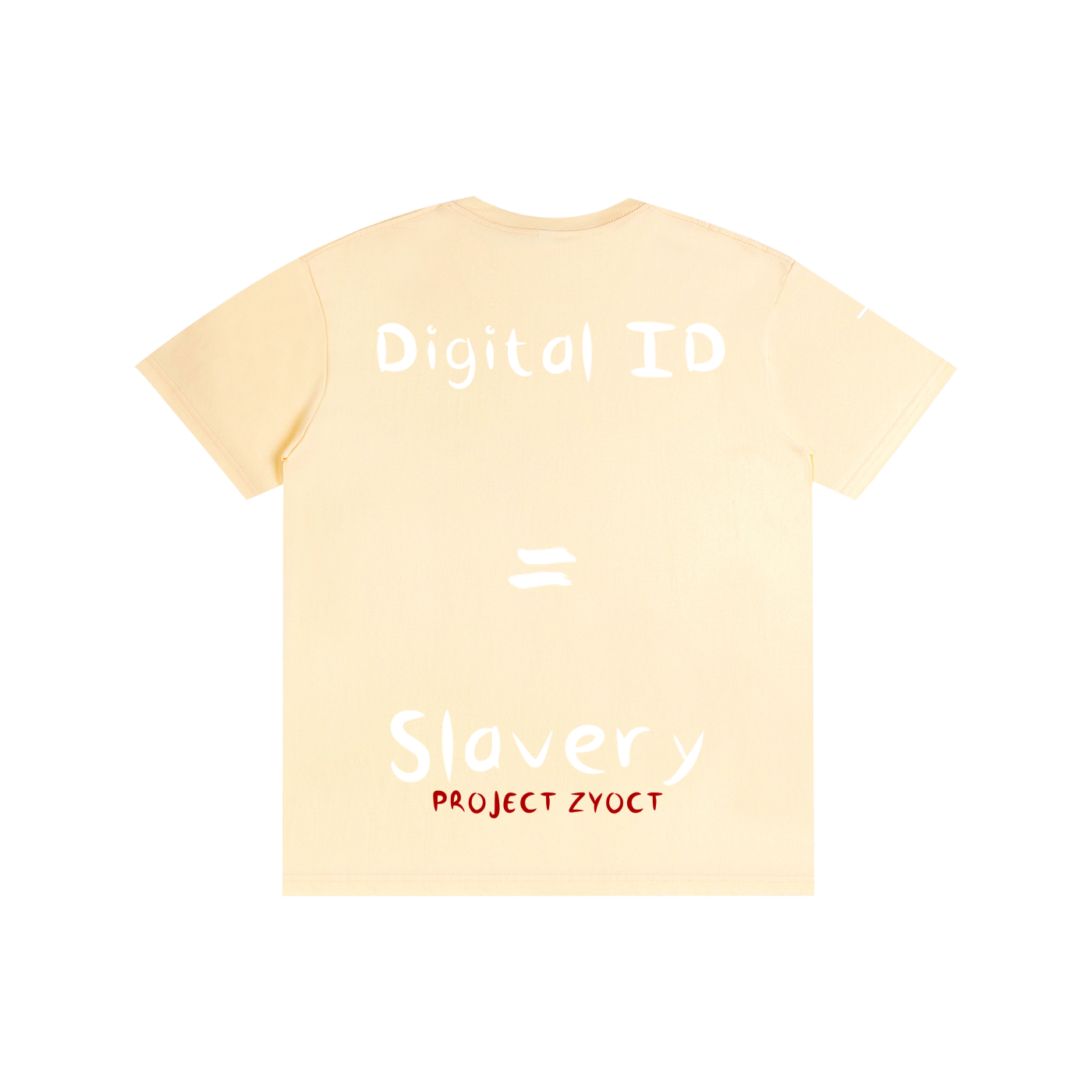 "Digital ID = Slavery" Cotton T-Shirt