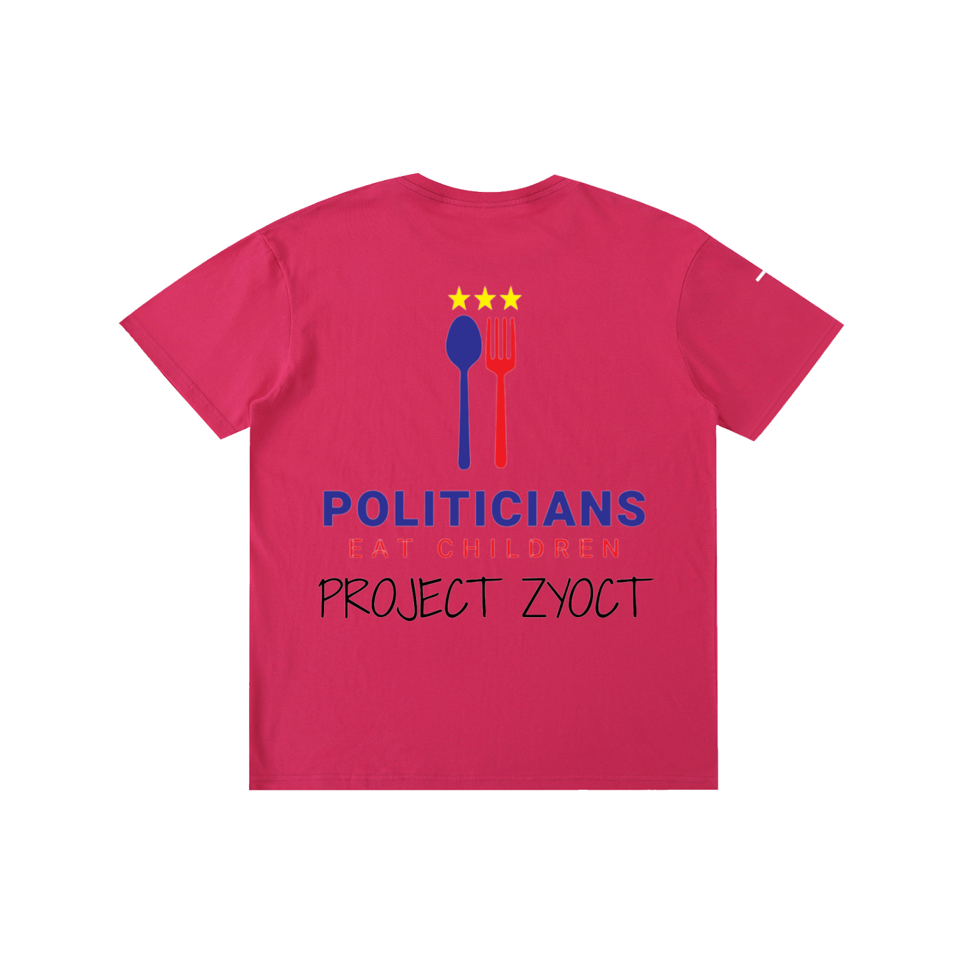 "Politicians Eat Children" Cotton T-Shirt 2.0