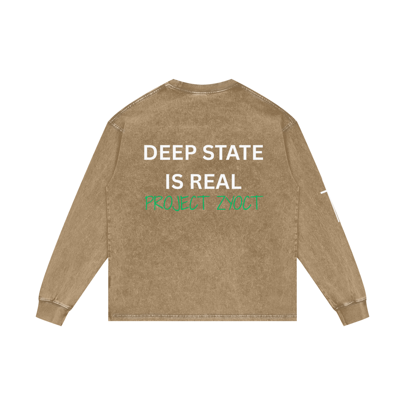 "Deep State is Real" Acid Wash Long Sleeve