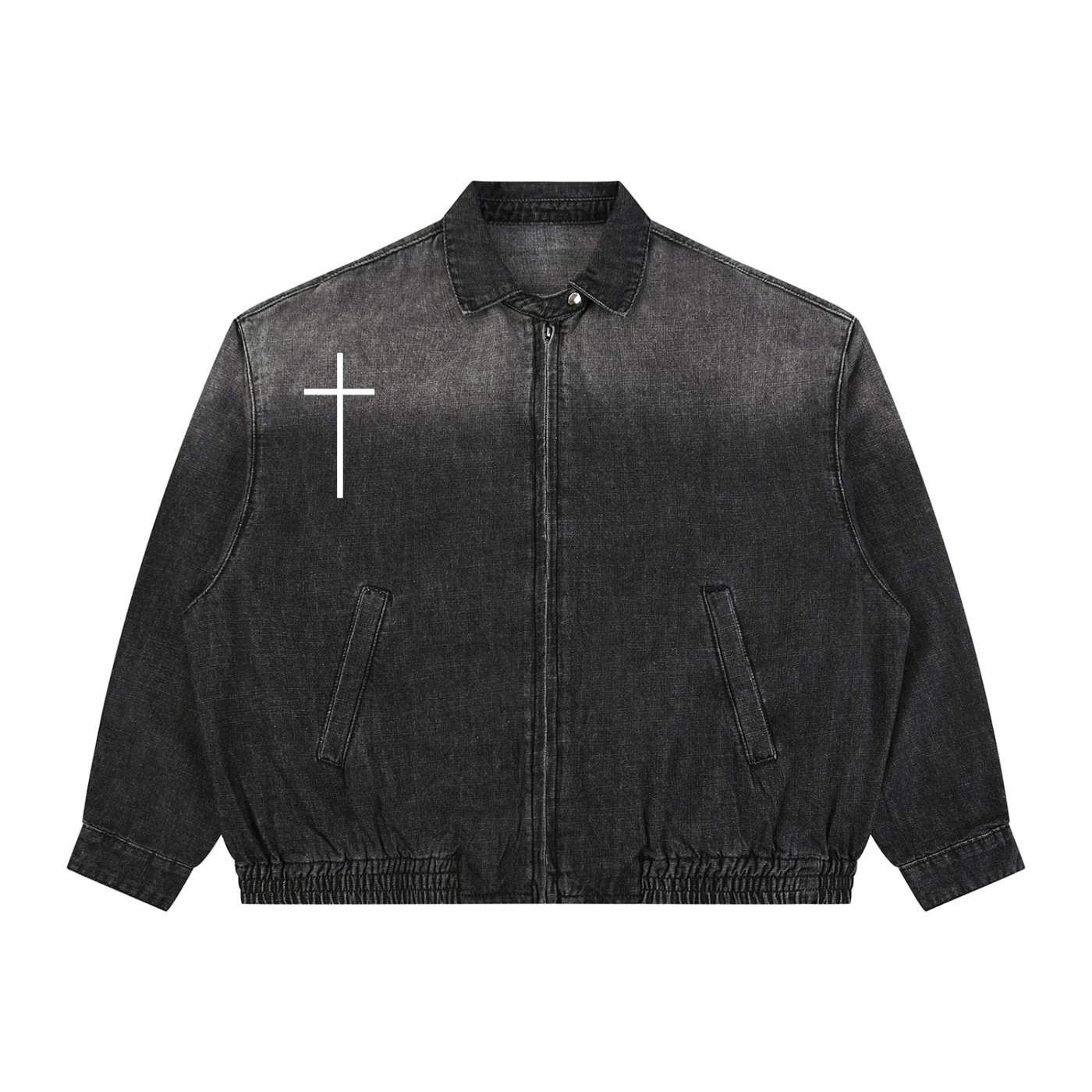 Simple Cross Denim Jacket