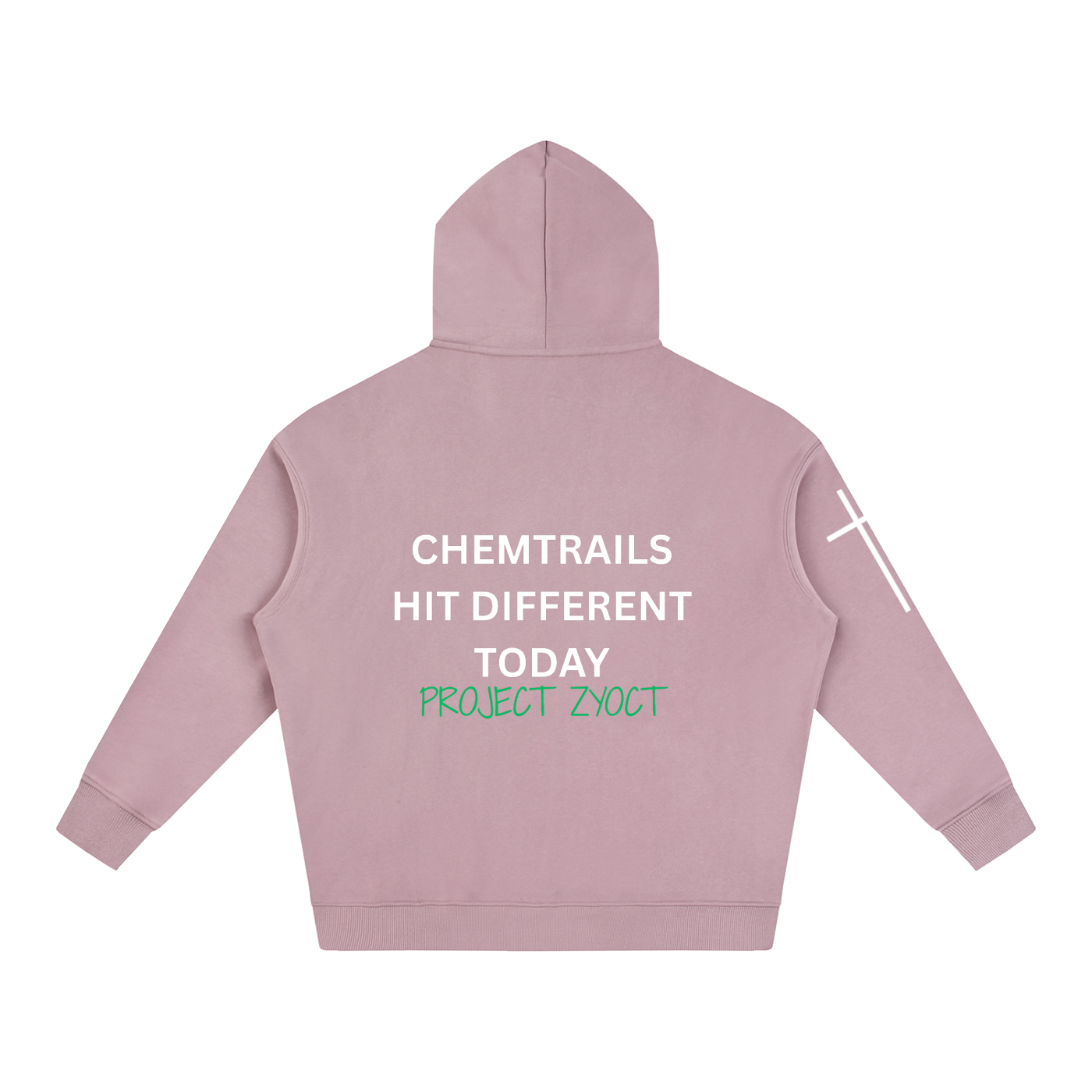 "Chemtrails Hit Different Today" Oversize Hoodie