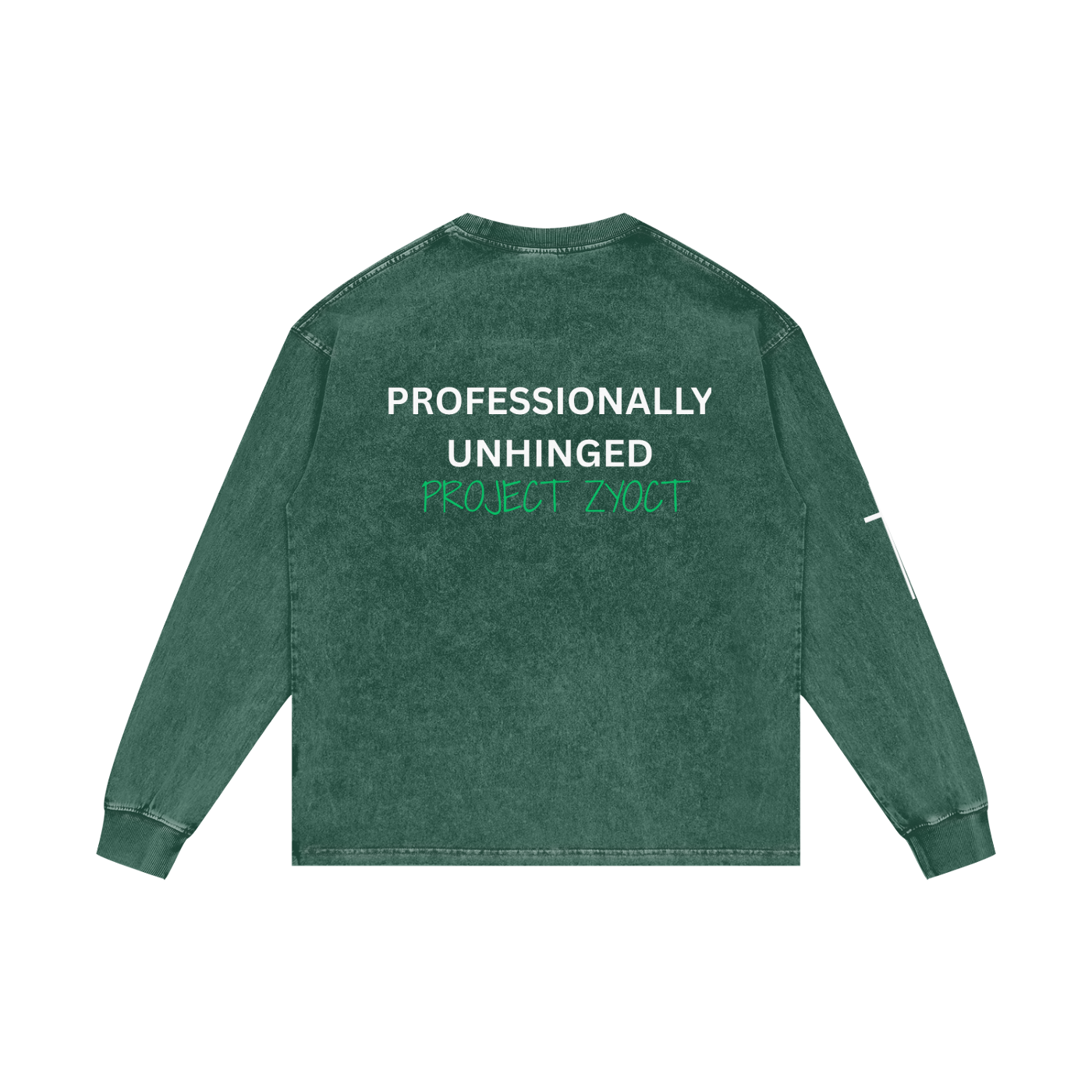 "Professionally Unhinged" Acid Wash Long Sleeve