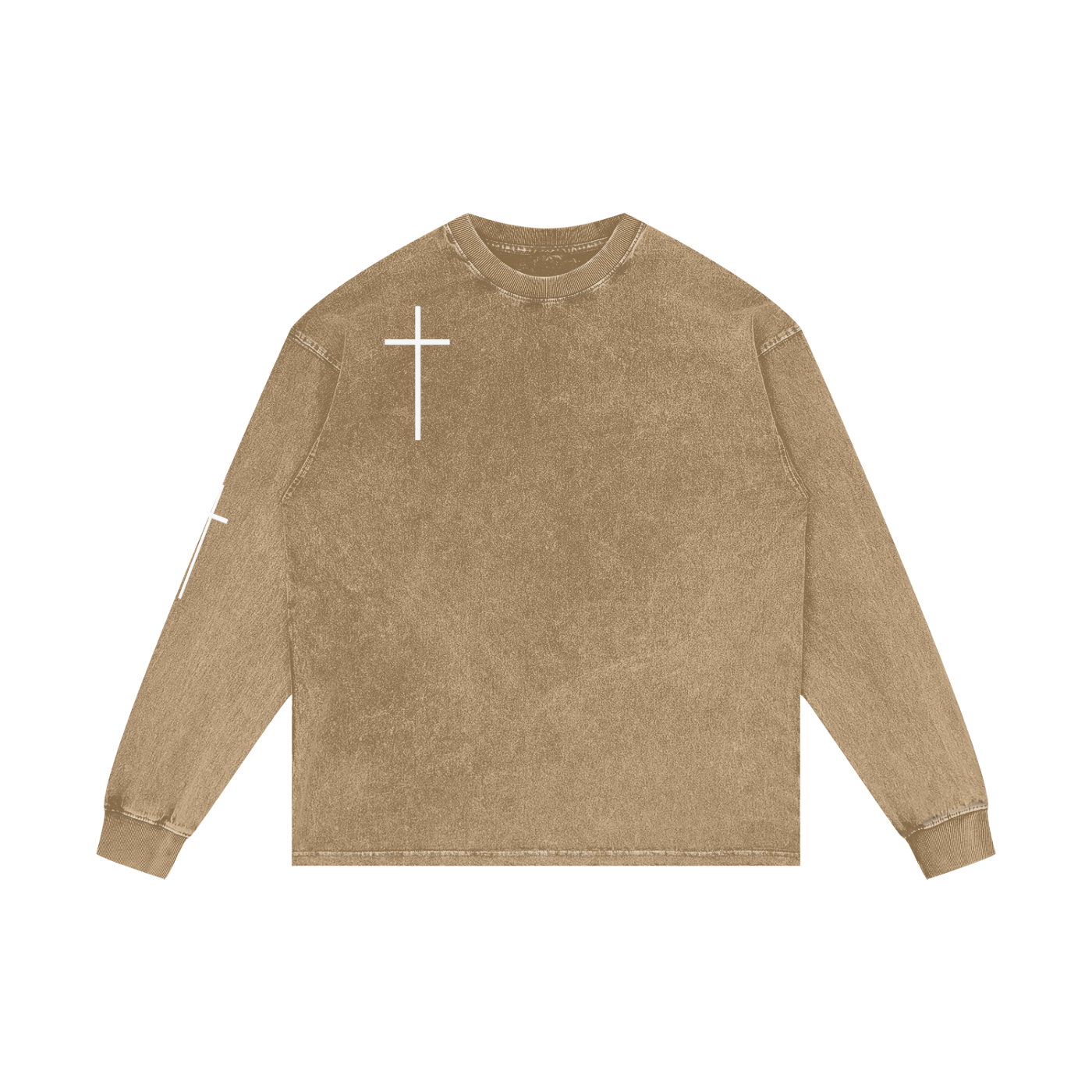 "Smile You're On Flock" Acid Wash Long Sleeve