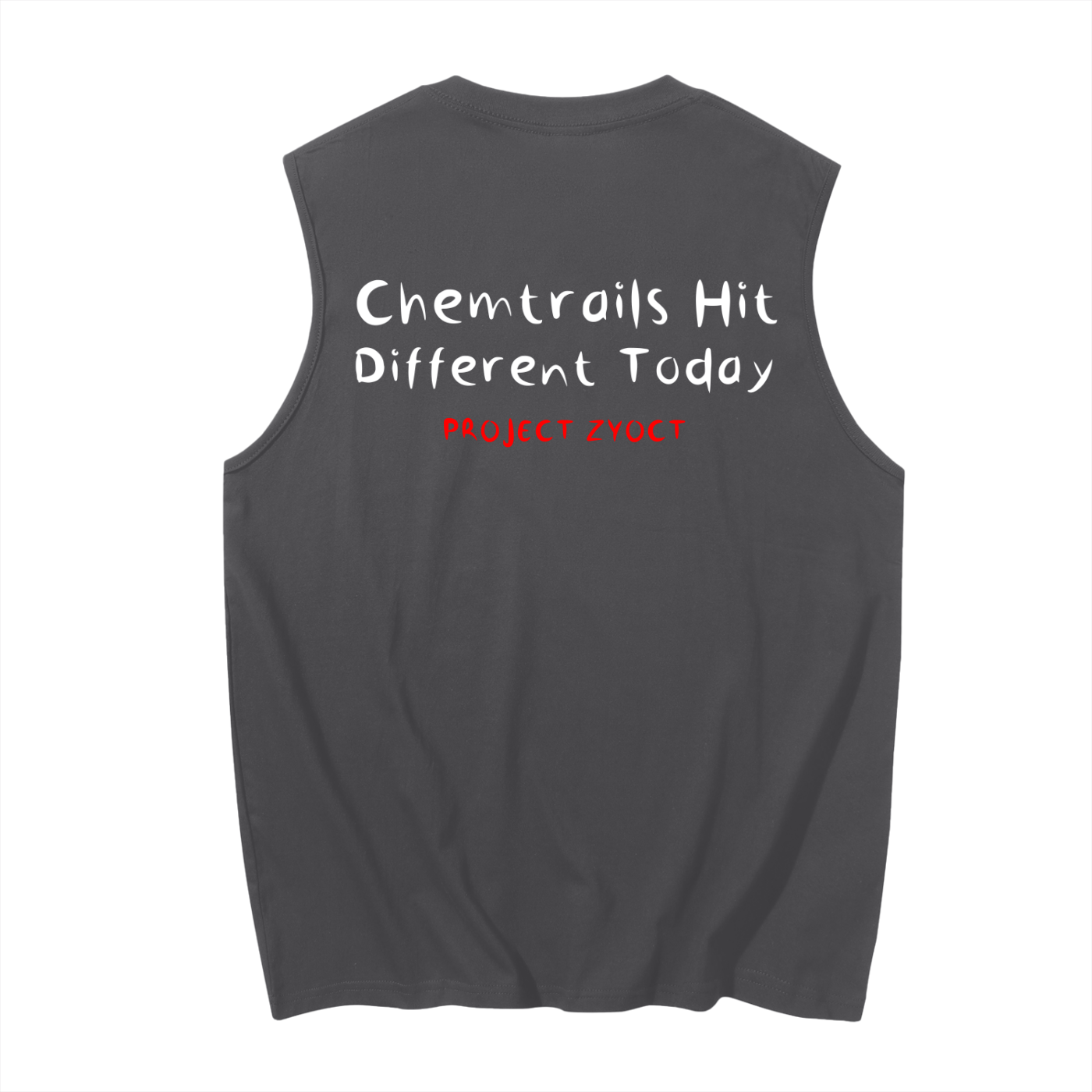 "Chemtrails Hit Different Today" Cotton Tank Top