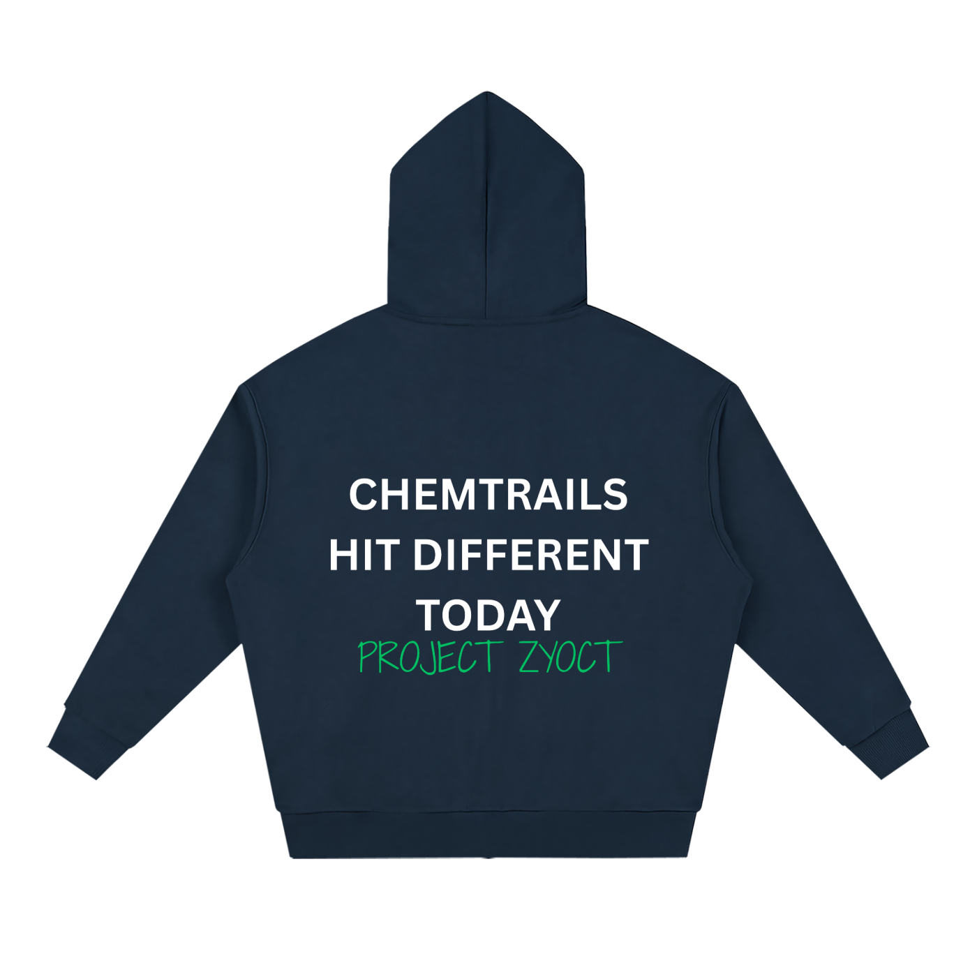 "Chemtrails Hit Different Today" Full Zip Hoodie