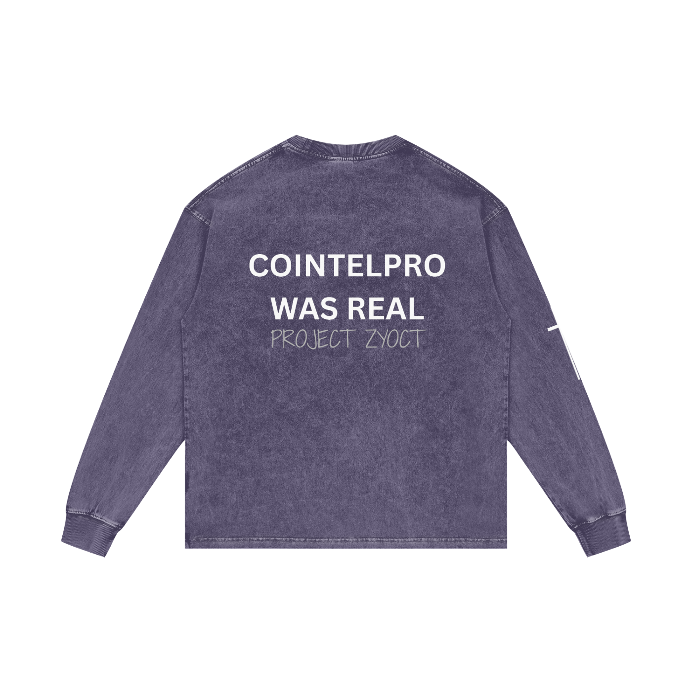 "COINTELPRO Was Real" Acid Wash Long Sleeve