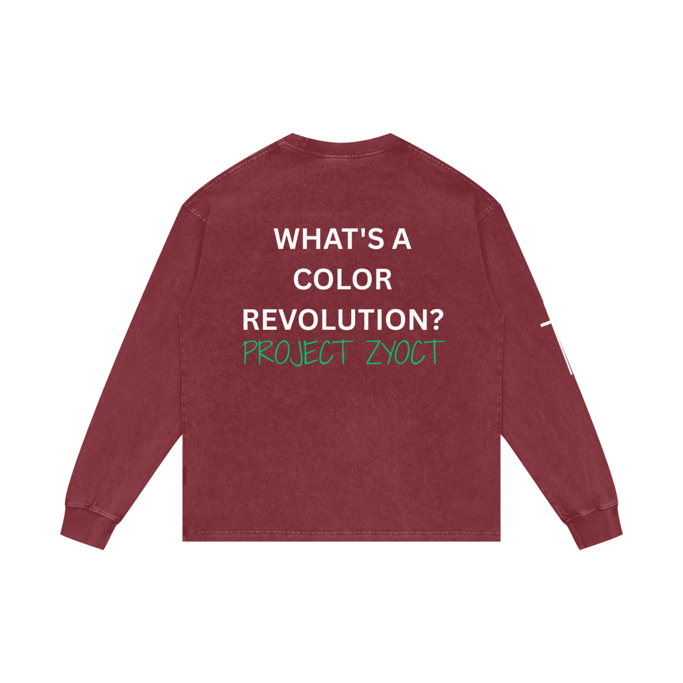 "What's a Color Revolution?" Acid Wash Long Sleeve