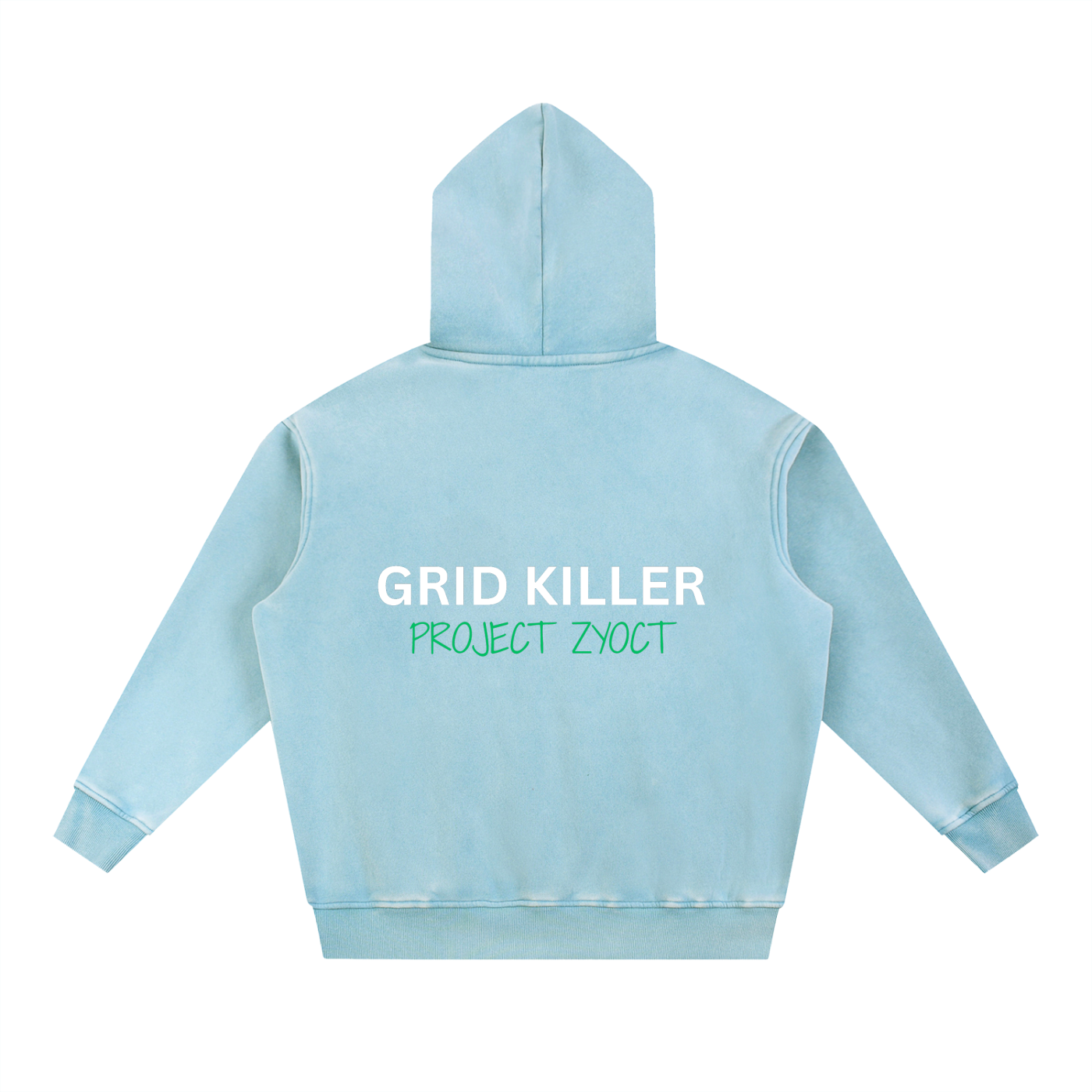"Grid Killer" Snow Wash Oversize Hoodie