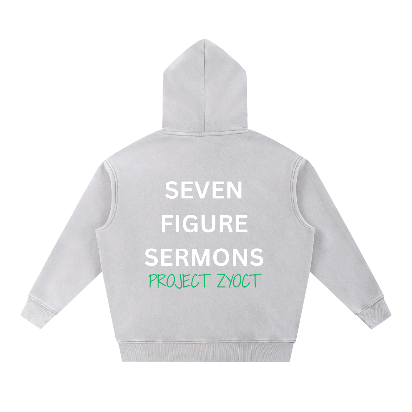 "Seven Figure Sermons" Snow Wash Oversize Hoodie