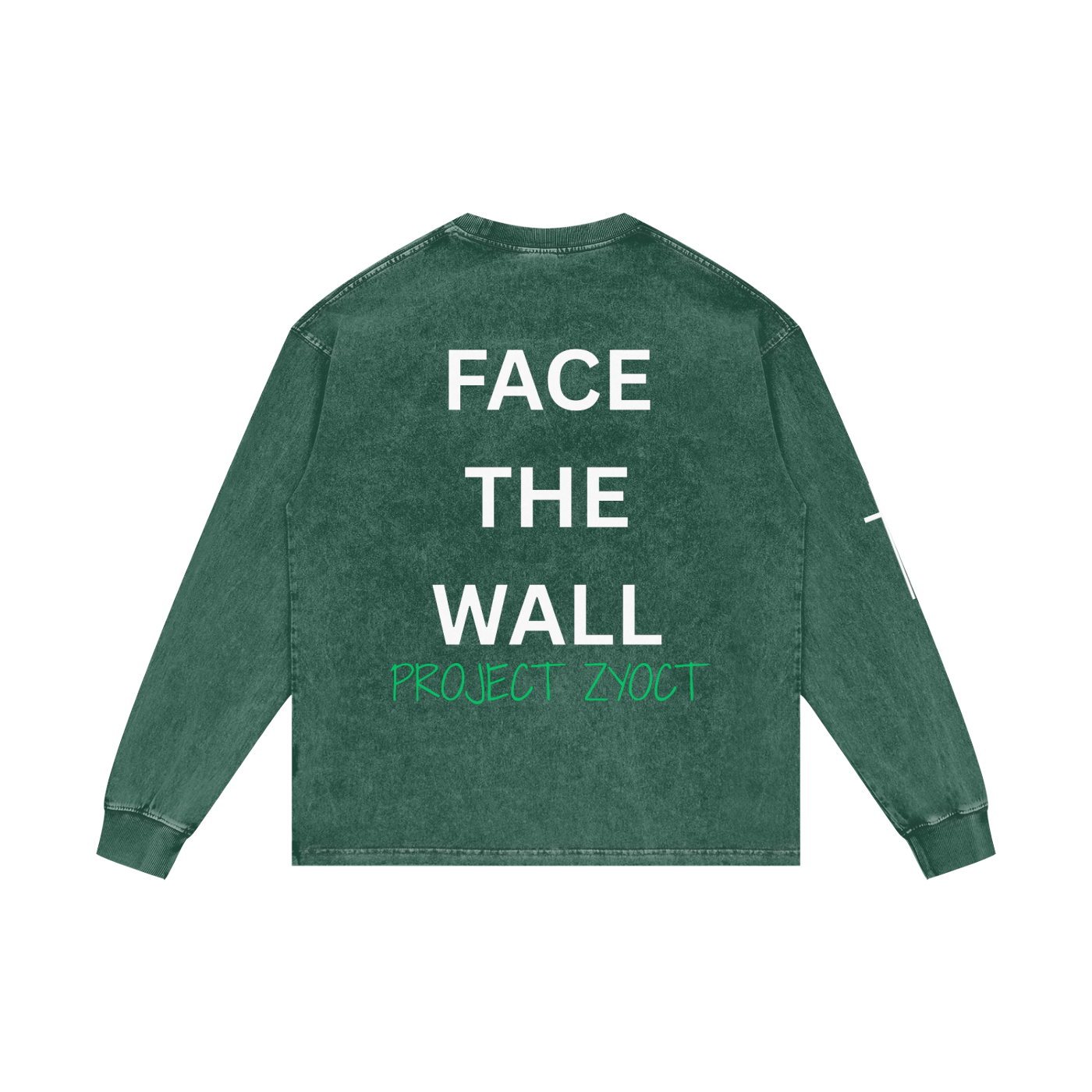 "Face the Wall" Acid Wash Long Sleeve