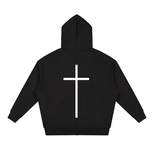 Simple Cross Full Zip Hoodie
