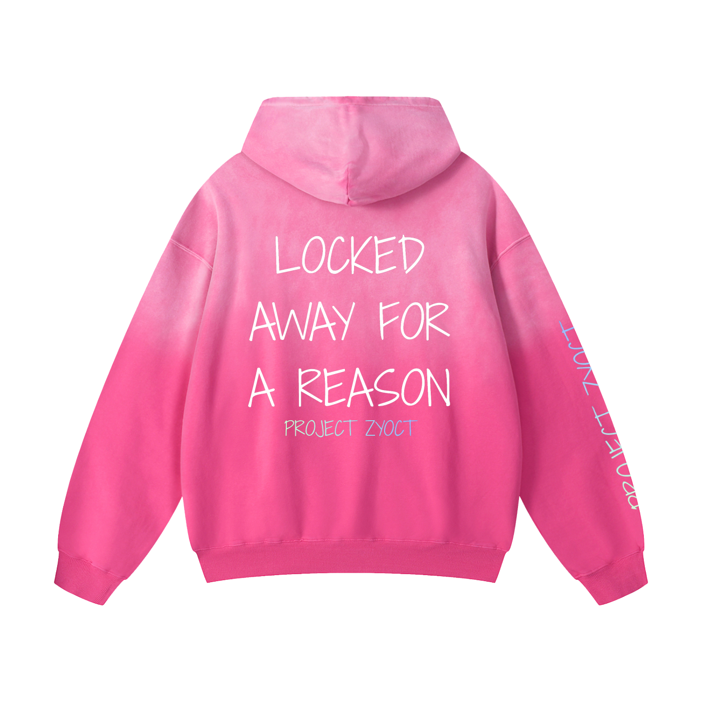 "LOCKED AWAY FOR A REASON" Heavyweight Sunfade Oversized Hoodie