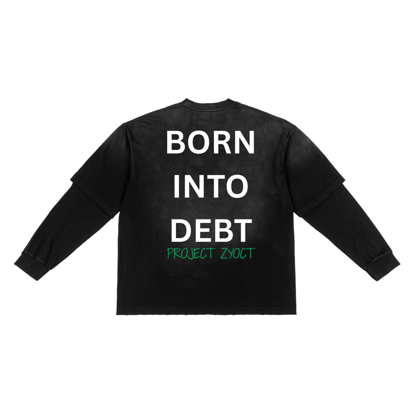 "Born Into Debt" Sunfade Two-Piece Shirt