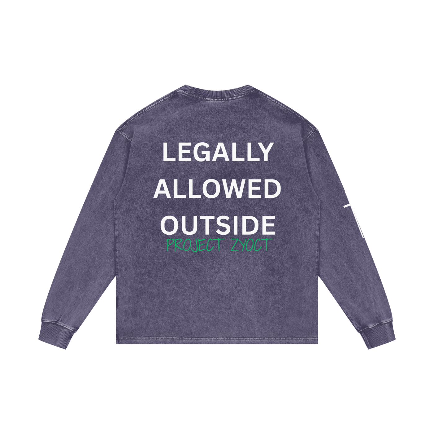 "Legally Allowed Outside" Acid Wash Long Sleeve
