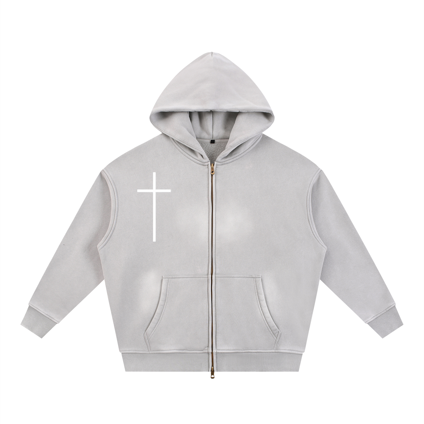 "Both Parties Are the Same" faded Zipper Hoodie