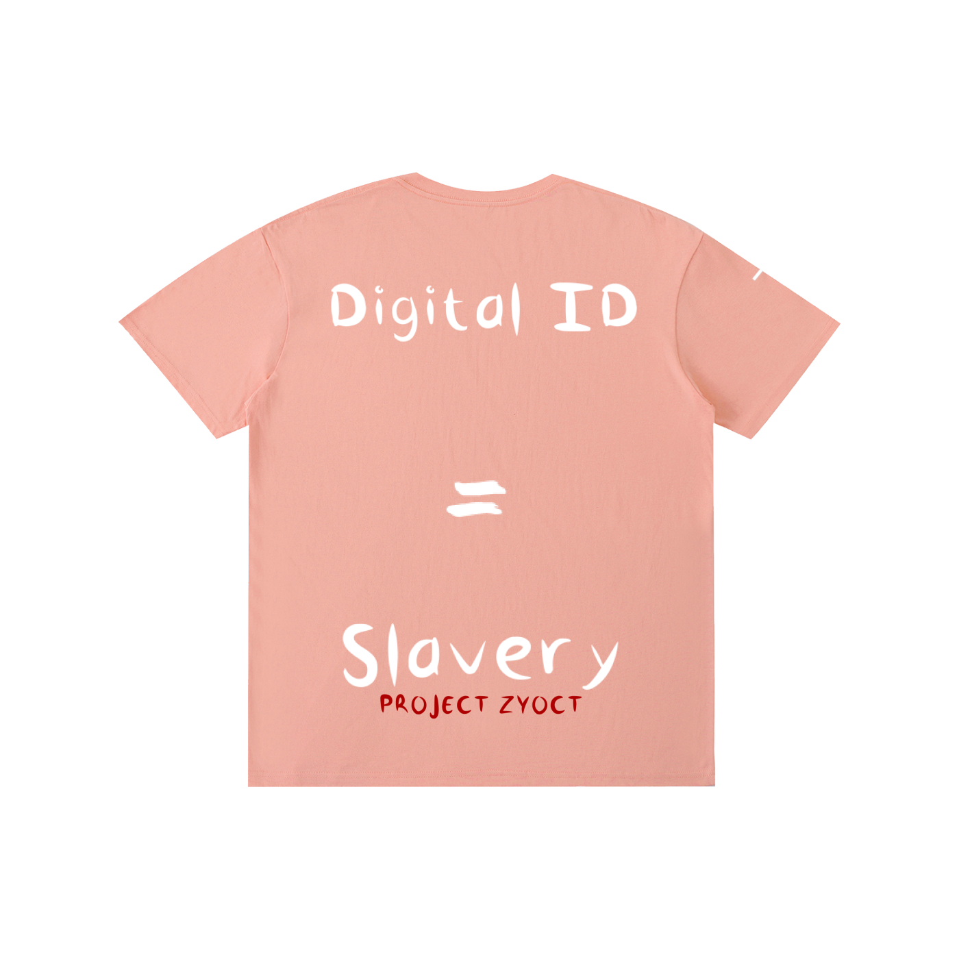 "Digital ID = Slavery" Cotton T-Shirt